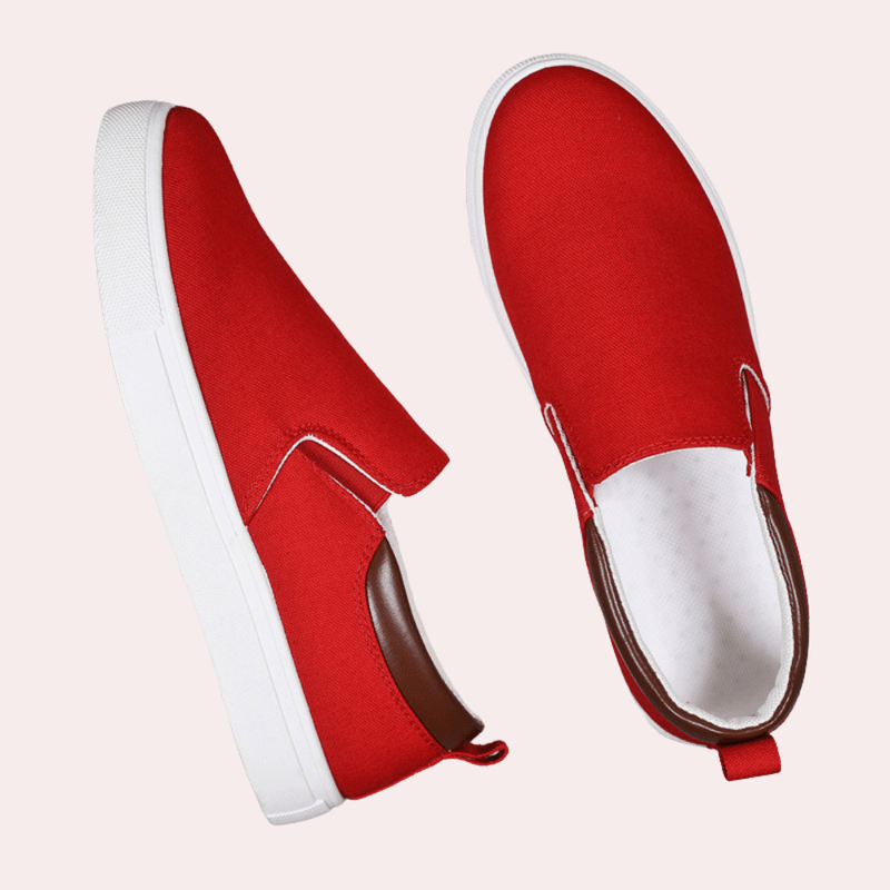 Men's Canvas Slip-On High Top Loafers Chukka Sneaker Elastic Gusset