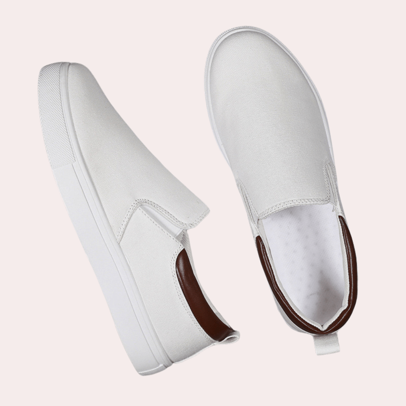 Men's Canvas Slip-On High Top Loafers Chukka Sneaker Elastic Gusset