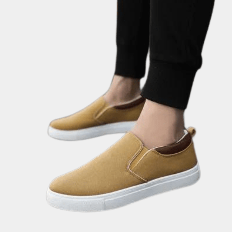 Men's Canvas Slip-On High Top Loafers Chukka Sneaker Elastic Gusset