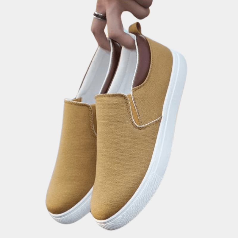 Men's Canvas Slip-On High Top Loafers Chukka Sneaker Elastic Gusset
