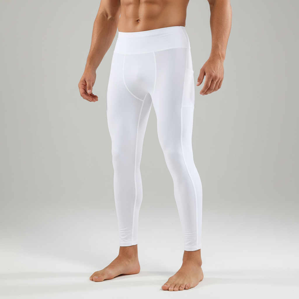 Men's High Waist Compression Leggings Slim Fit