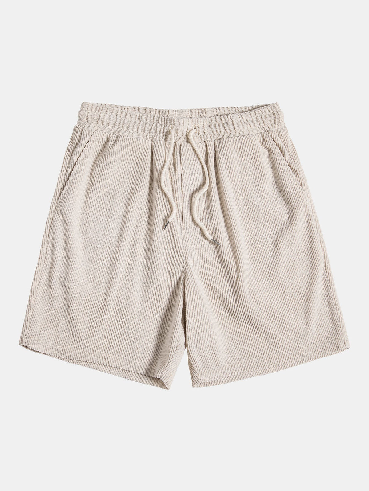 Men's Short Sleeve Button Up Shirt Shorts Set Textured Drawstring