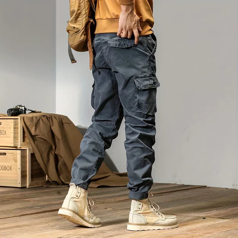Men's Slim Fit Cargo Jogger Pants Multi-Pocket Tapered Leg