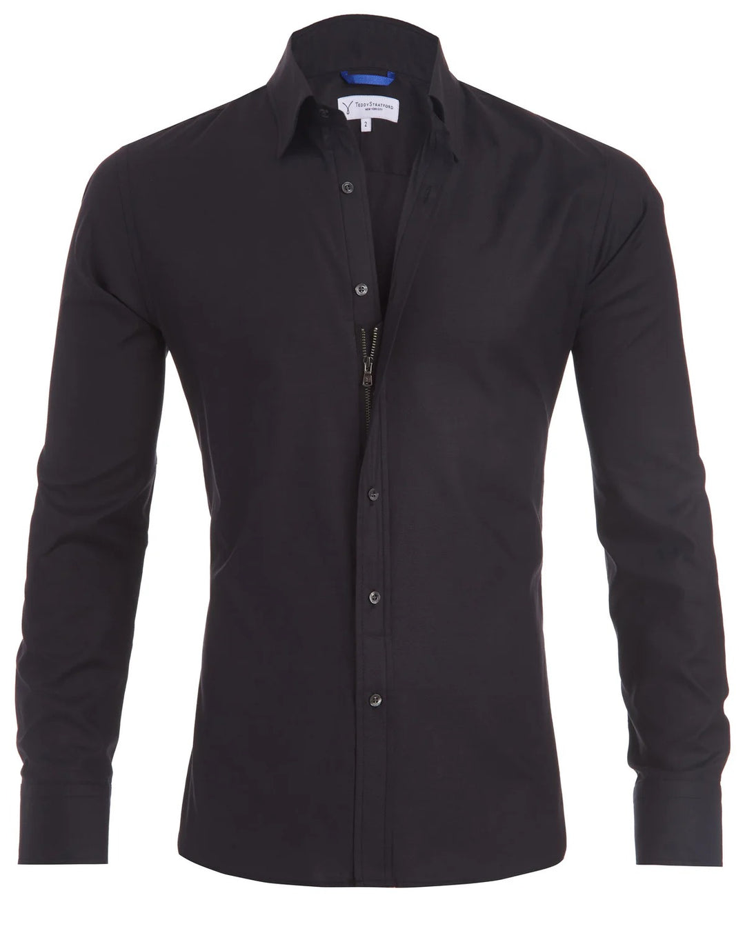 Men's Button Front Long Sleeve Collared Shirt