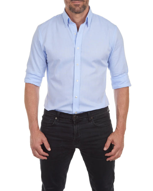 Men's Button Front Long Sleeve Collared Shirt