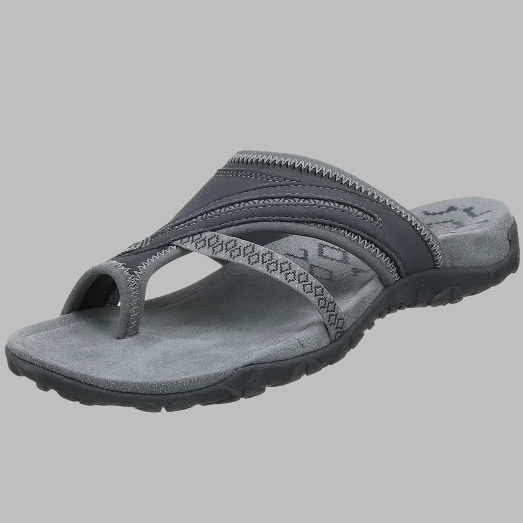 Men's Cross Strap Toe Loop Slide Sandals