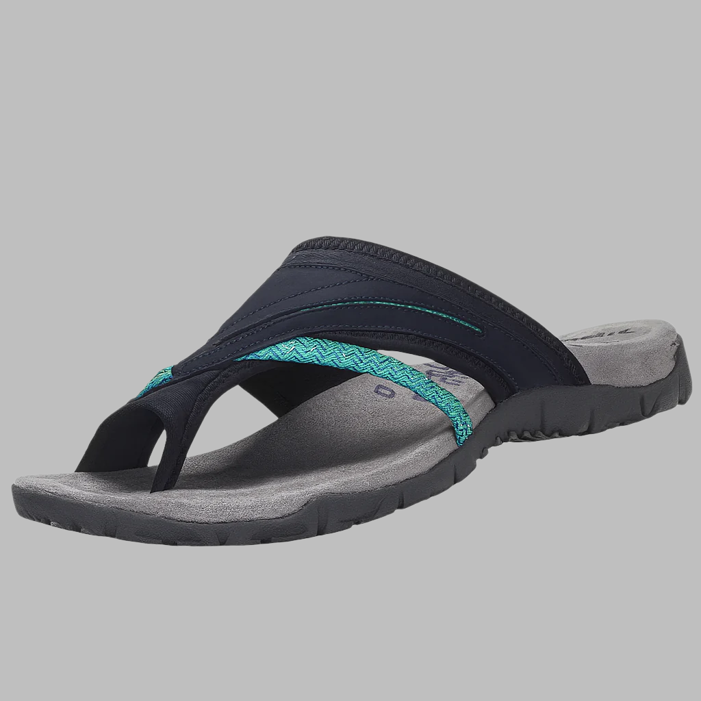 Men's Cross Strap Toe Loop Slide Sandals