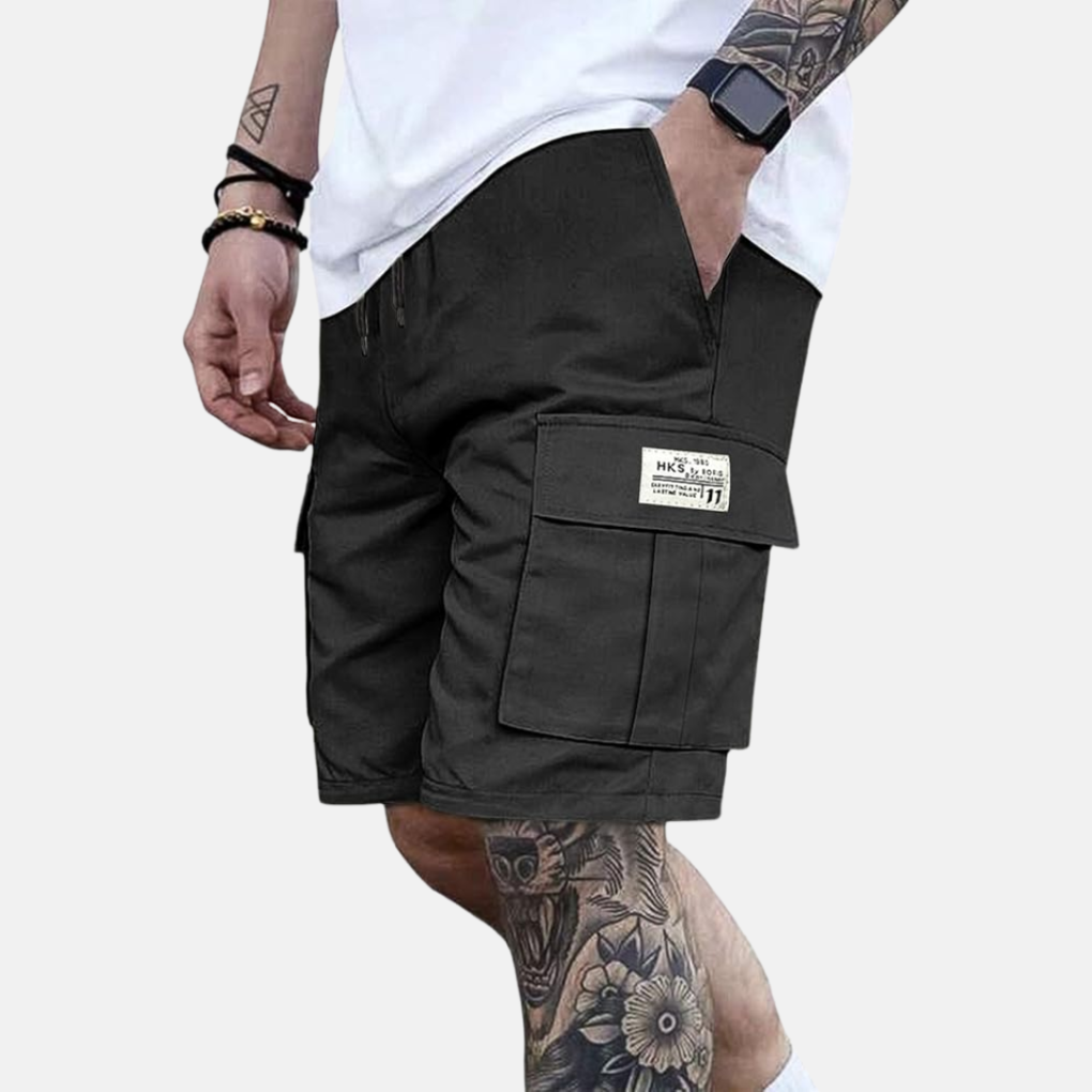 Men's Drawstring Multi Pocket Cargo Shorts