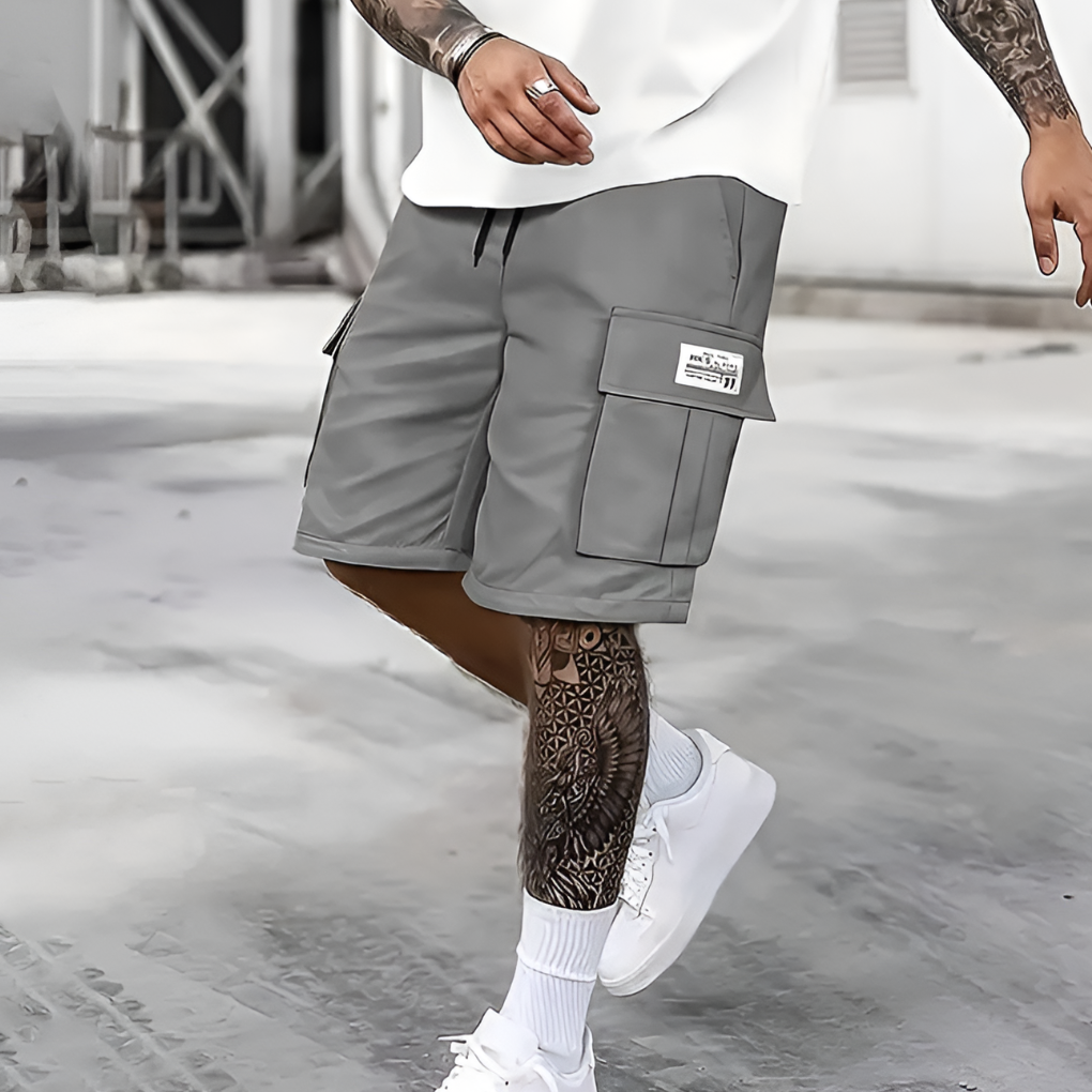 Men's Drawstring Multi Pocket Cargo Shorts