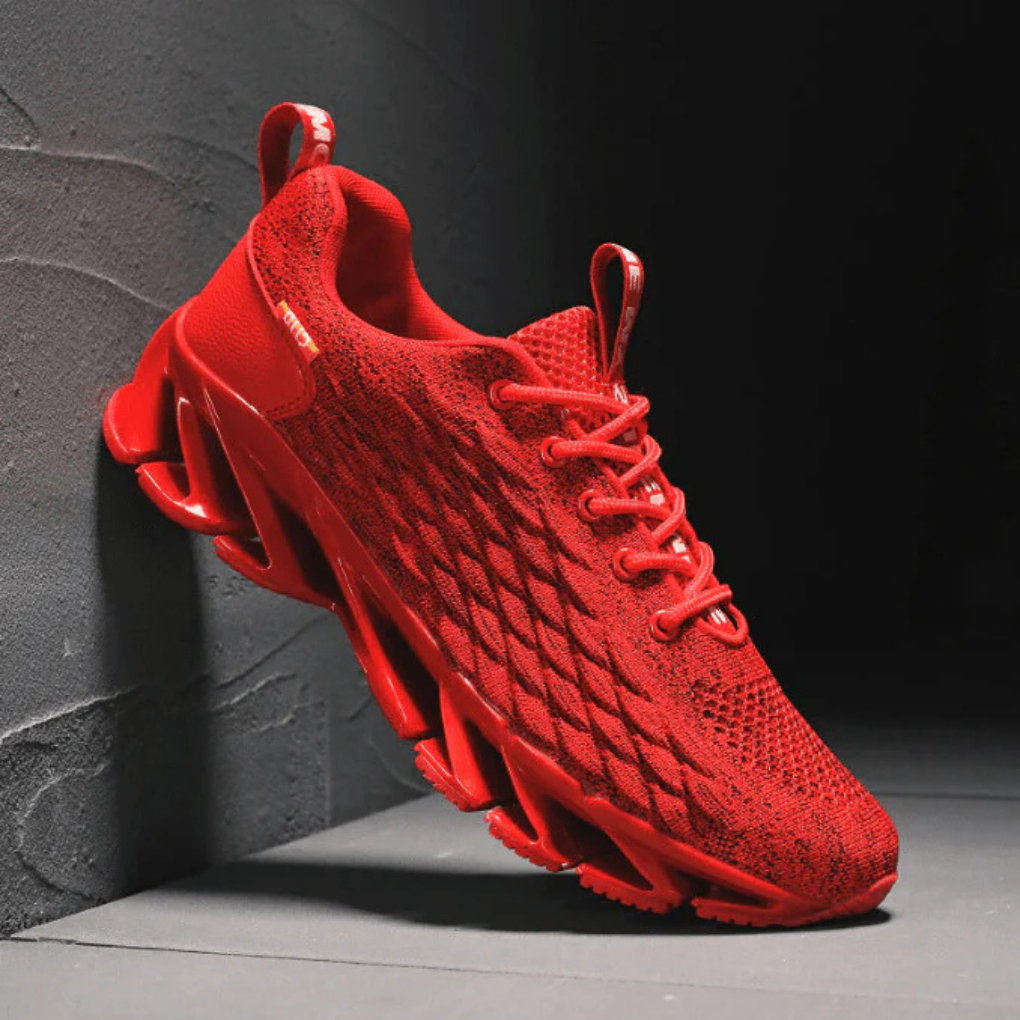 Men's Knit Lace-Up Running Shoes