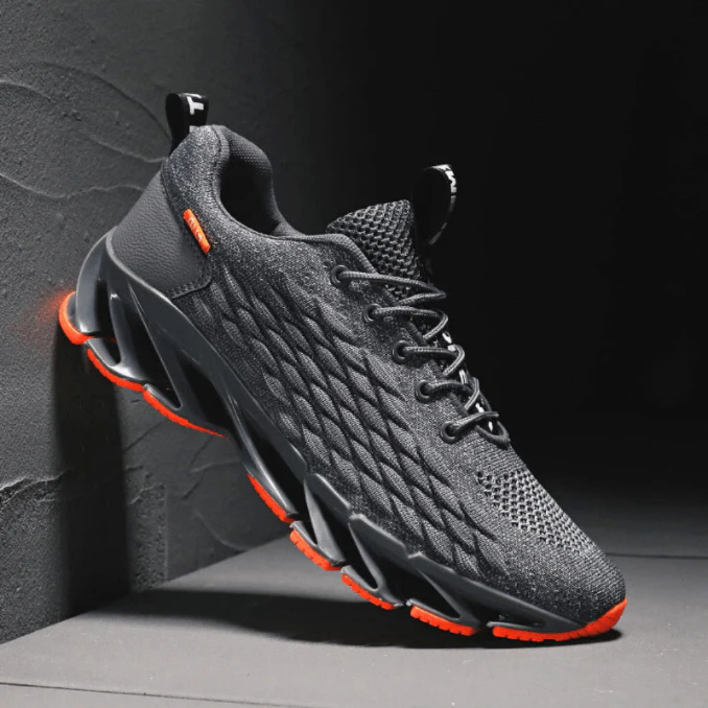 Men's Knit Lace-Up Running Shoes