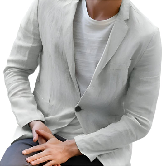 Men's Single Button Notch Lapel Blazer