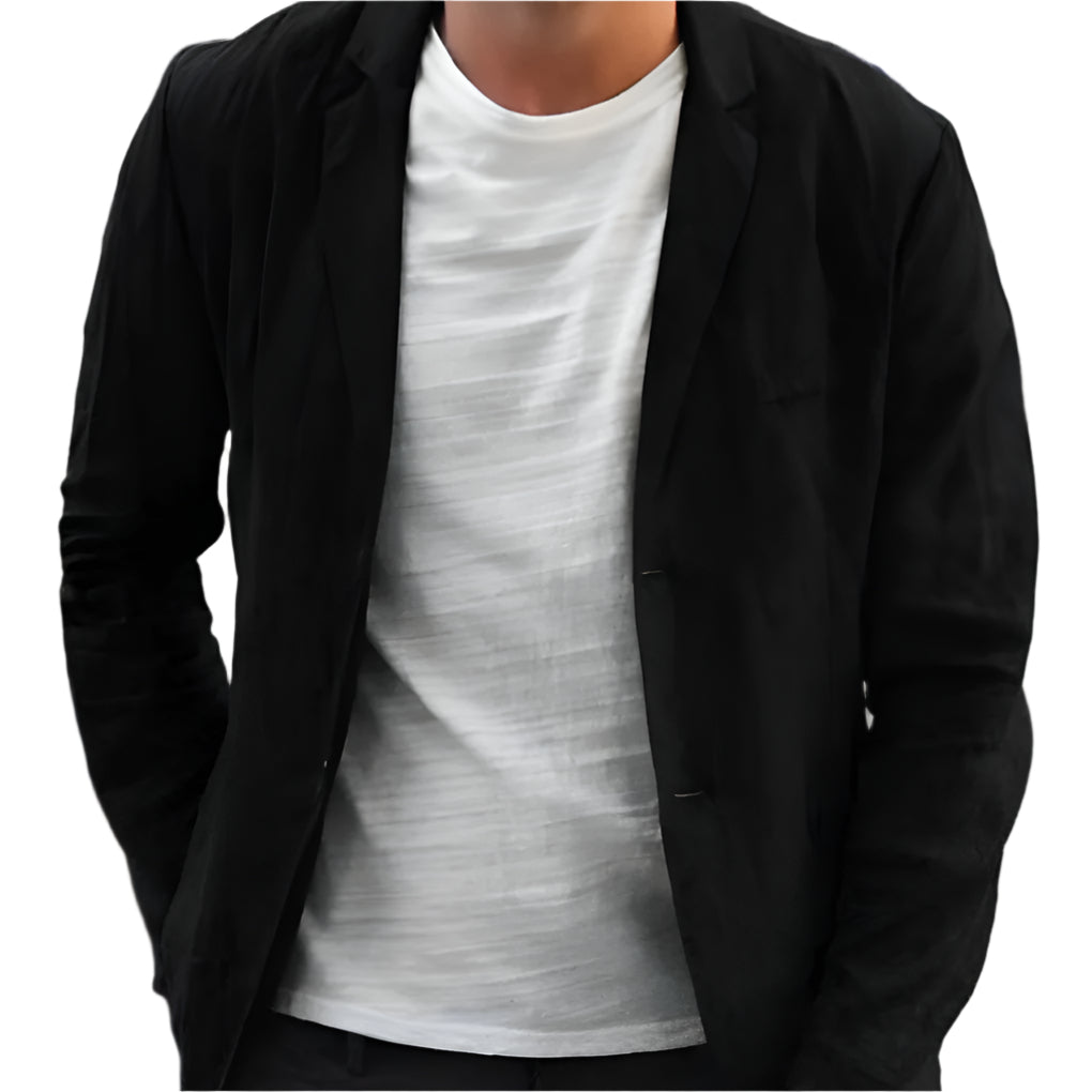 Men's Single Button Notch Lapel Blazer