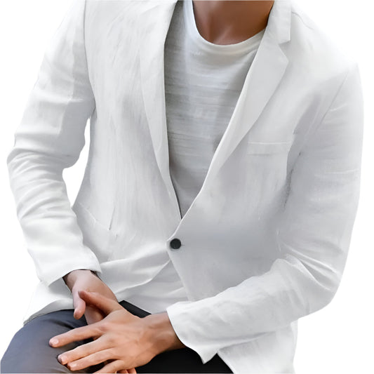 Men's Single Button Notch Lapel Blazer