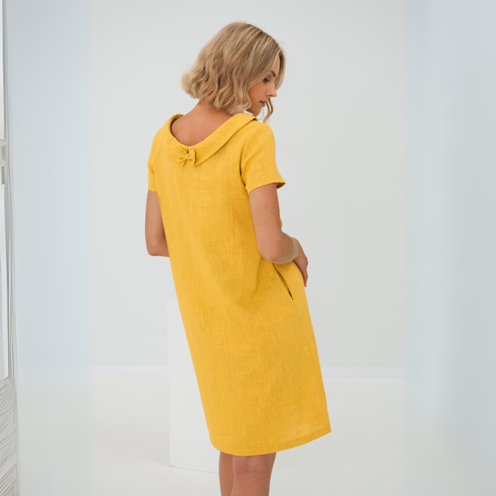 Women's Linen Summer Shift Dress Mini