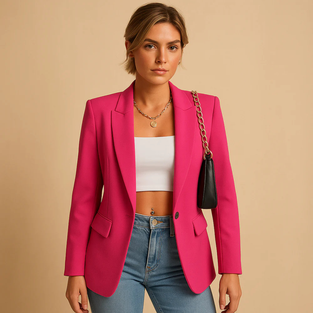 Women's Open Front Long Sleeve Blazer Jacket
