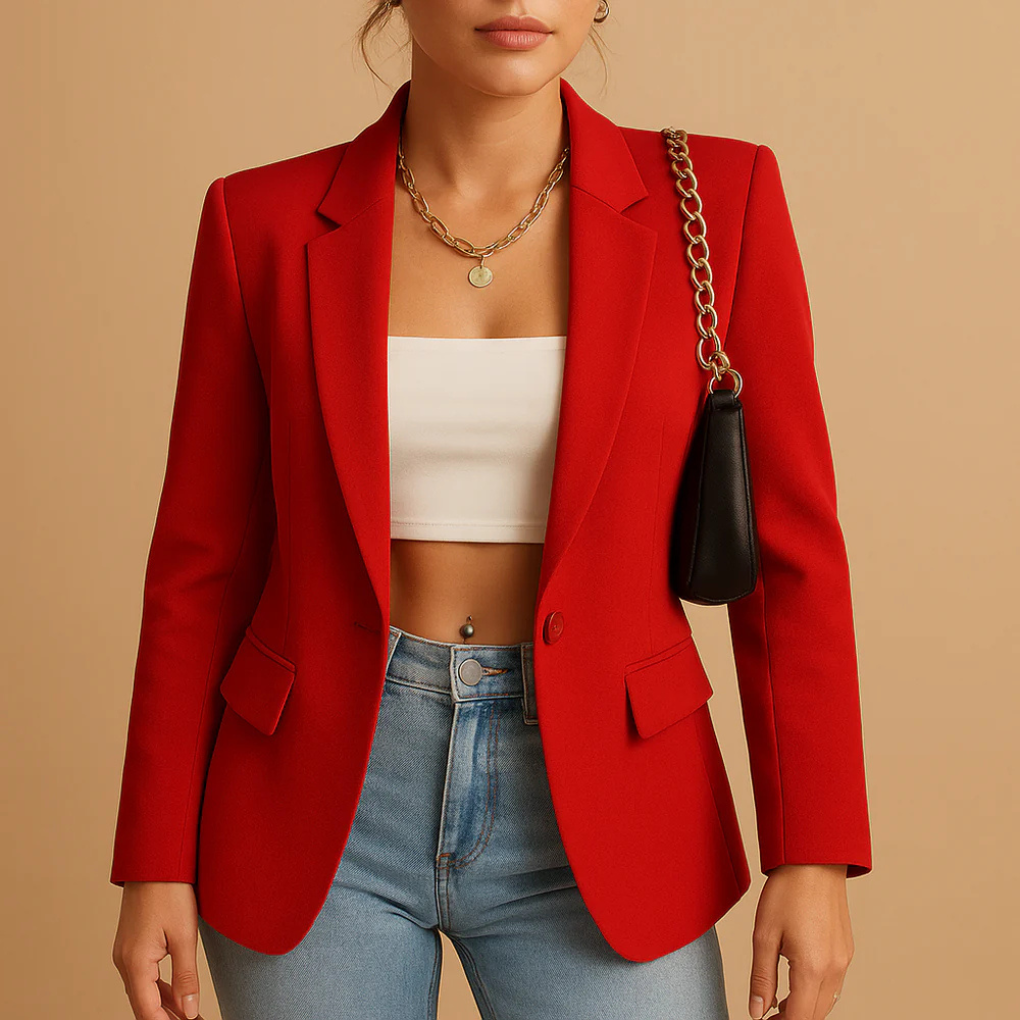 Women's Open Front Long Sleeve Blazer Jacket