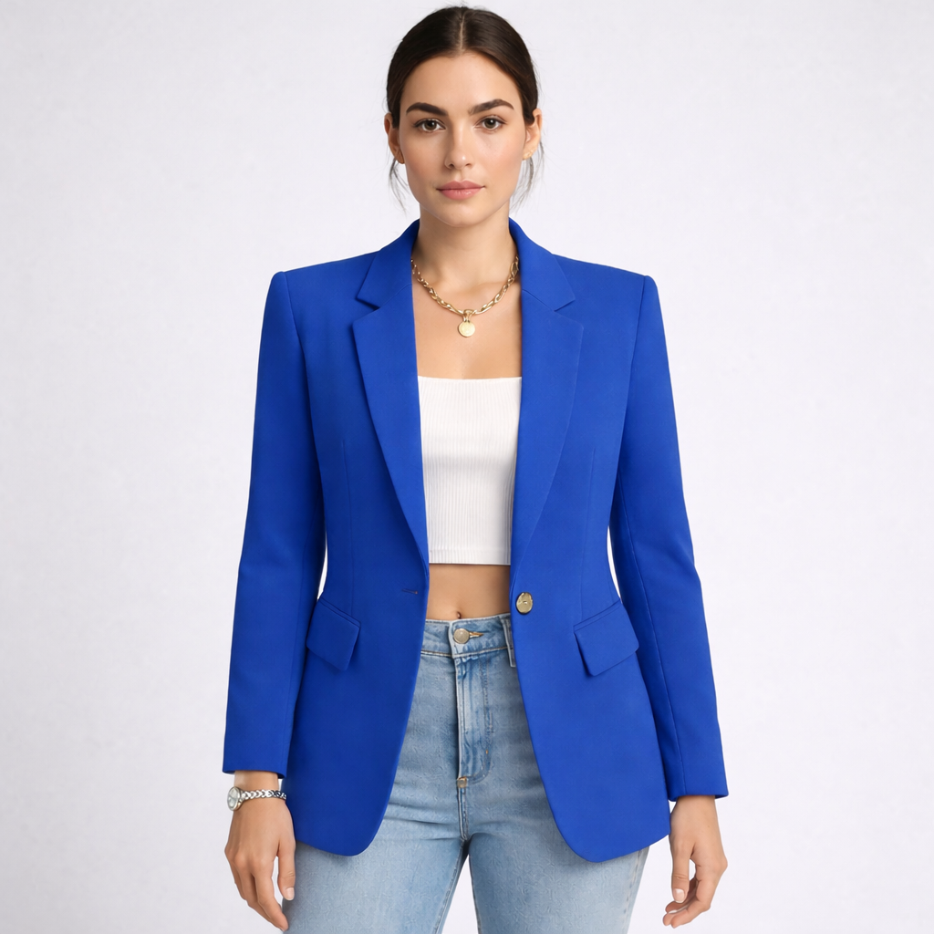 Women's Open Front Long Sleeve Blazer Jacket