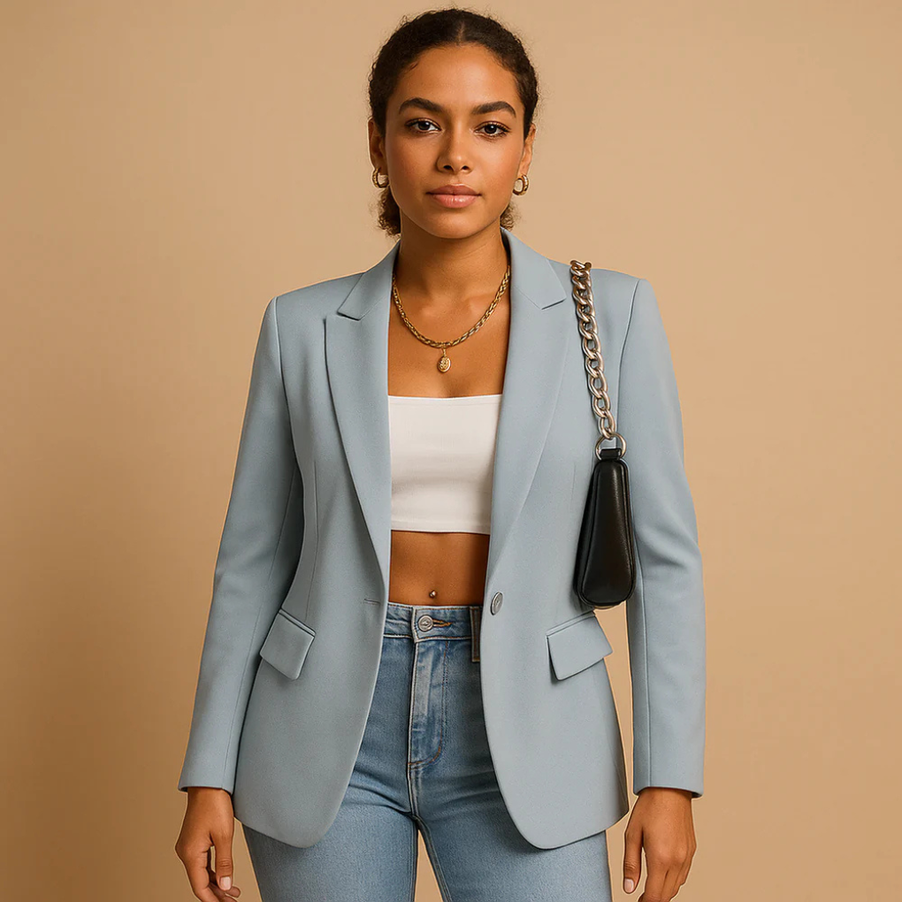 Women's Open Front Long Sleeve Blazer Jacket