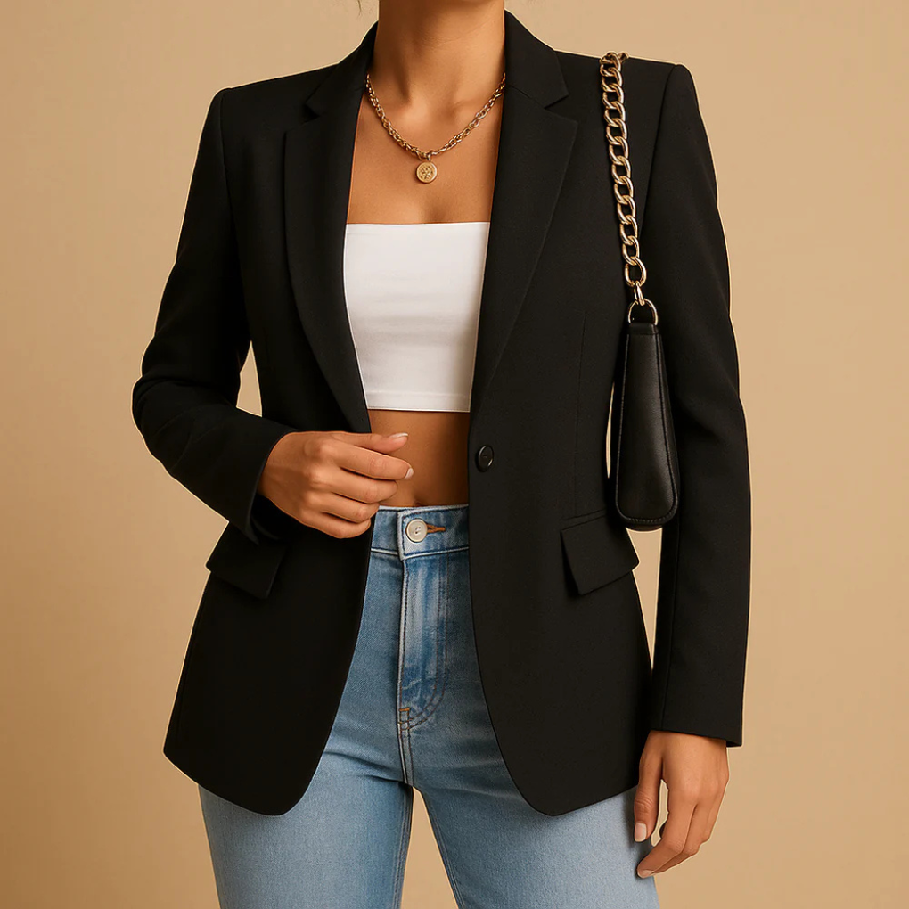 Women's Open Front Long Sleeve Blazer Jacket