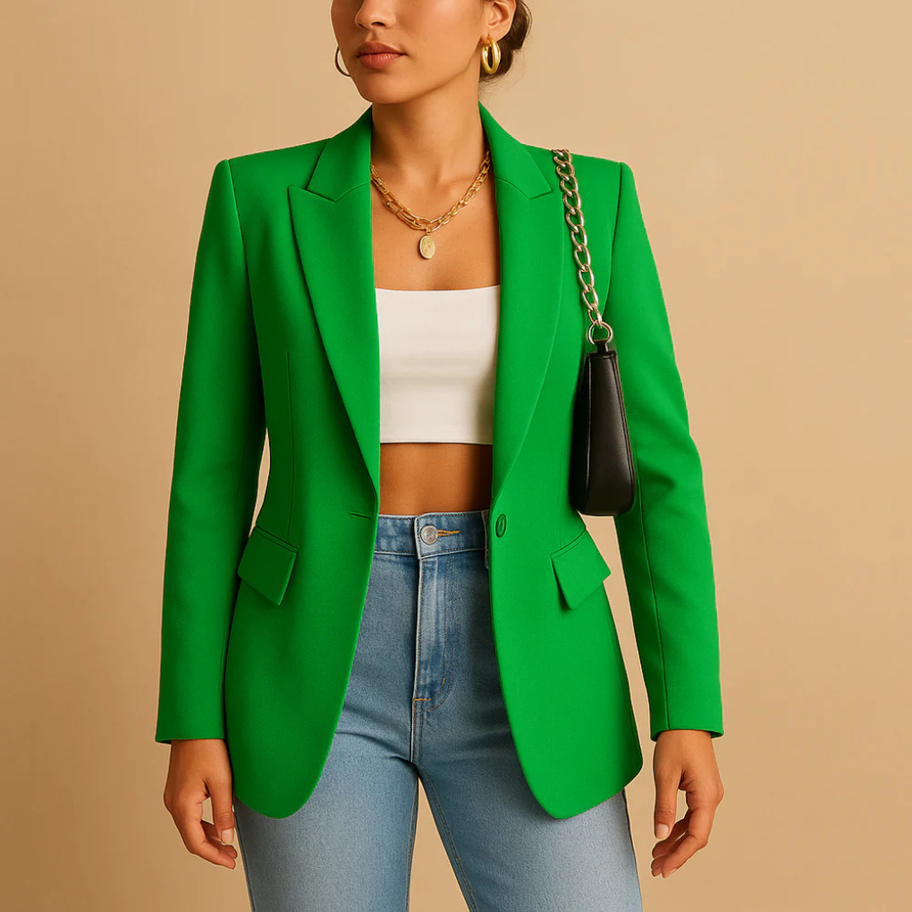 Women's Open Front Long Sleeve Blazer Jacket