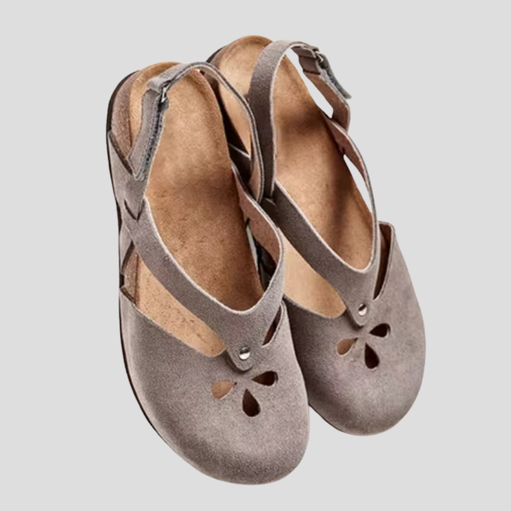 Women's Cutout Ankle Strap Flat Shoes