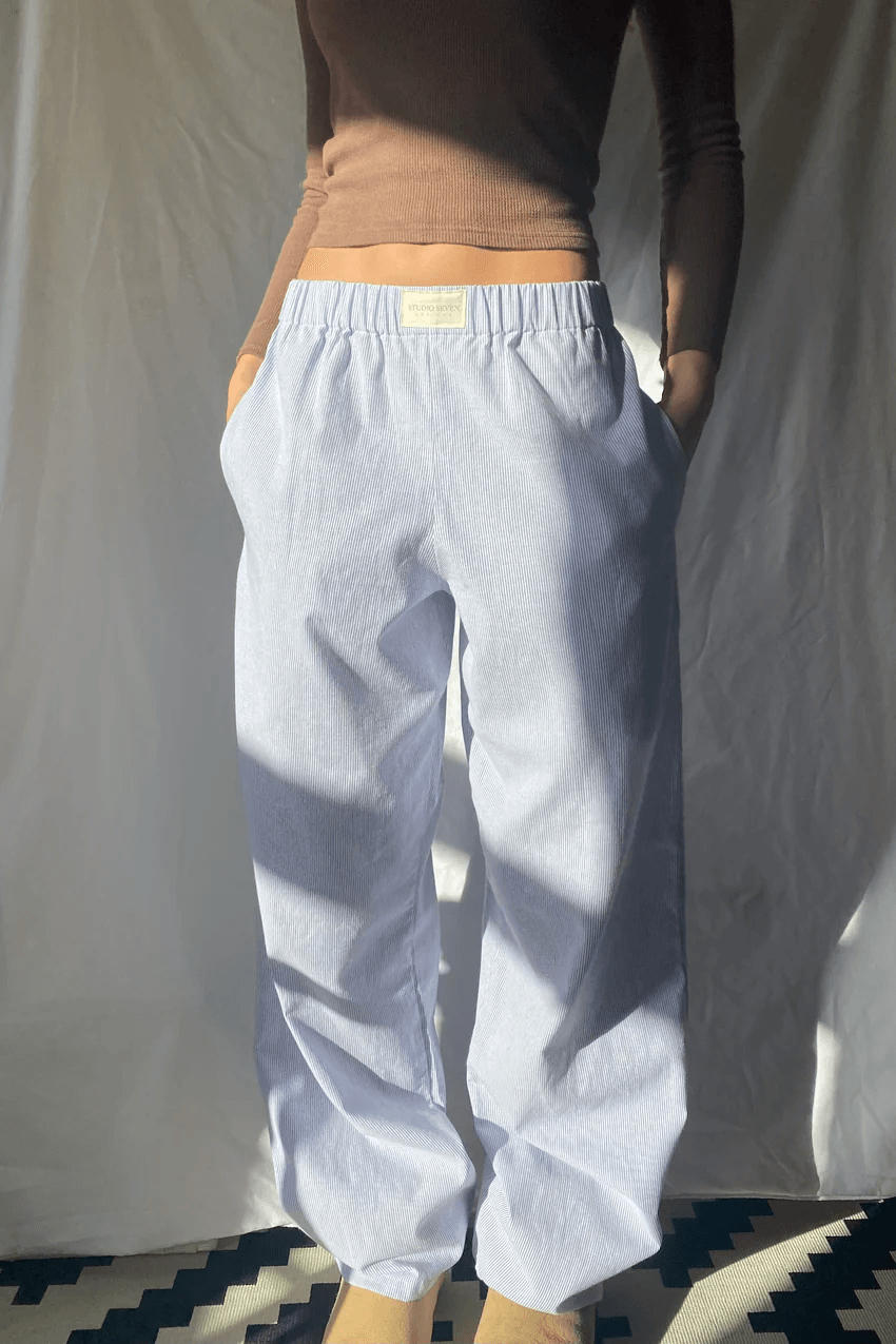 Women's Elastic Waist Straight Leg Lounge Pants
