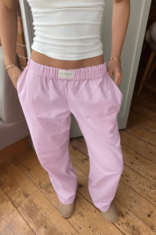 Women's Elastic Waist Straight Leg Lounge Pants