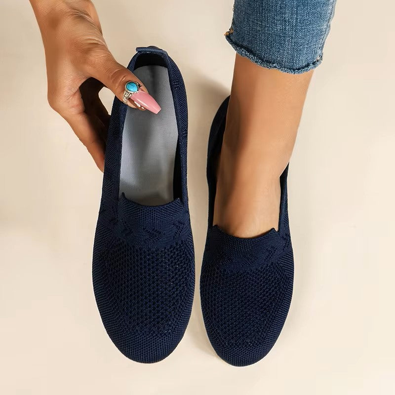 Women's Knit Slip-On Round Toe Flats