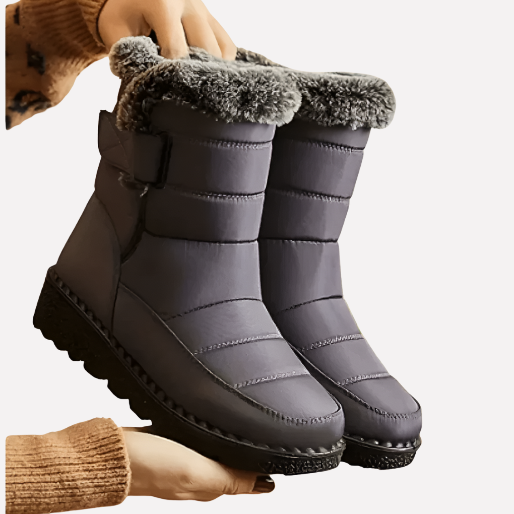 Women's Quilted Faux Fur Trim Ankle Boots