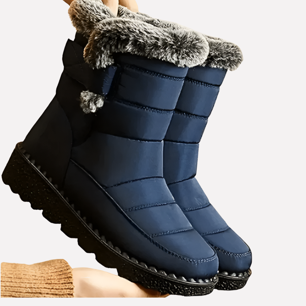 Women's Quilted Faux Fur Trim Ankle Boots